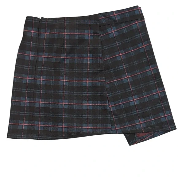 RSQ black,blue,red midi plaid skirt size S. - Picture 6 of 7